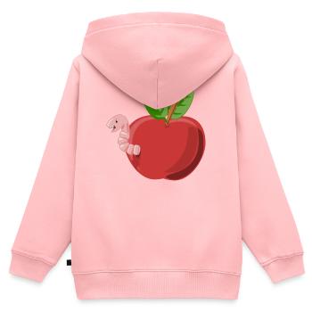 Wurm - Kinder Premium Organic Zip Hoodie - Rosa - Hinten - AI Model Kid Female (0cm)