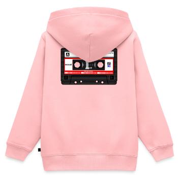 Retro - Kinder Premium Organic Zip Hoodie - Rosa - Hinten - AI Model Kid Female (0cm)