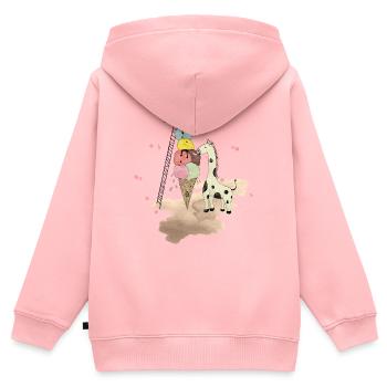 Wildlife Icecream - Kids Premium Organic Zip-up Hoodie - rose - Back - AI Model Kid Female (0cm)