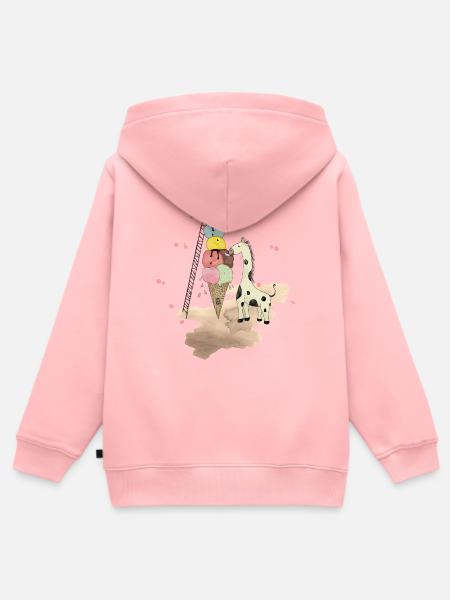 Wildlife Icecream - Kinder Premium Organic Zip Hoodie - Rosa