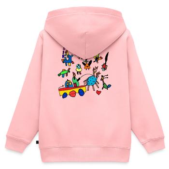 kidsworld - Kids Premium Organic Zip-up Hoodie - rose - Back - AI Model Kid Female (0cm)