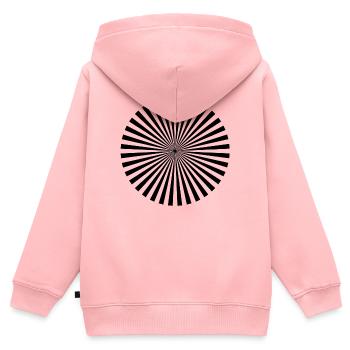 Siemensstern - Kinder Premium Organic Zip Hoodie - Rosa - Hinten - AI Model Kid Female (0cm)