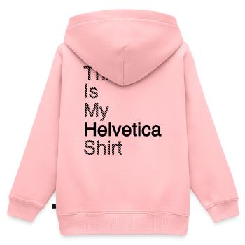 Typografie Shirt Grafikdesign Geschenkindee - Kinder Premium Organic Zip Hoodie - Rosa - Hinten - AI Model Kid Female (0cm)
