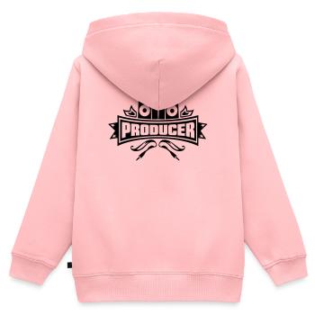 Musikproduzent - Musik Produzent - Beat Producer - Kinder Premium Organic Zip Hoodie - Rosa - Hinten - AI Model Kid Female (0cm)