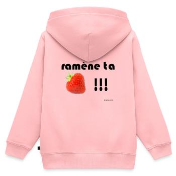 Sichern Sie Ihre Erdbeeren - Kinder Premium Organic Zip Hoodie - Rosa - Hinten - AI Model Kid Female (0cm)