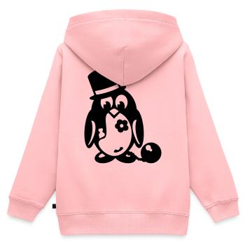 pingouin baccalauréat - Sweat Premium à capuche zippé enfant bio - rose - Dos - AI Model Kid Female (0cm)