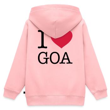 J’AIME GOA Inde - Sweat Premium à capuche zippé enfant bio - rose - Dos - AI Model Kid Female (0cm)