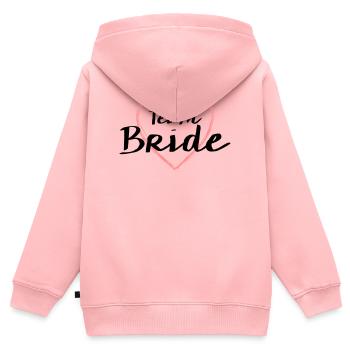 Team Bride Heart Bachelor Party - Kids Premium Organic Zip-up Hoodie - rose - Back - AI Model Kid Female (0cm)