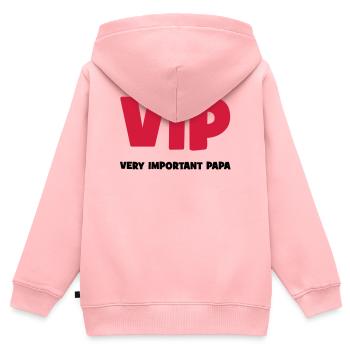 Very Important Papa :) - Kinder Premium Organic Zip Hoodie - Rosa - Hinten - AI Model Kid Female (0cm)