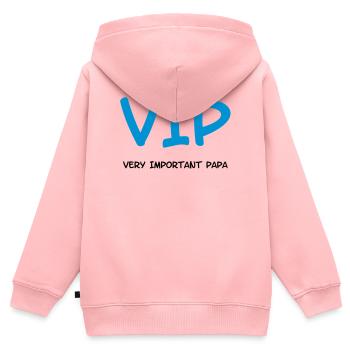 Very Important Papa :) - Kinder Premium Organic Zip Hoodie - Rosa - Hinten - AI Model Kid Female (0cm)