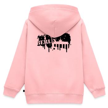 Berlin,Brandenburger Tor,Siegessäule und - Kinder Premium Organic Zip Hoodie - Rosa - Hinten - AI Model Kid Female (0cm)