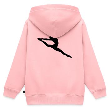 Jumping girl - Kinder Premium Organic Zip Hoodie - Rosa - Hinten - AI Model Kid Female (0cm)