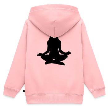 Meditieren - Kinder Premium Organic Zip Hoodie - Rosa - Hinten - AI Model Kid Female (0cm)