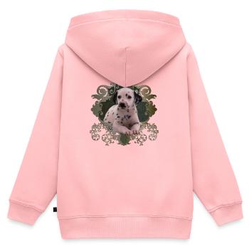 Netter Dalmatiner - Kinder Premium Organic Zip Hoodie - Rosa - Hinten - AI Model Kid Female (0cm)