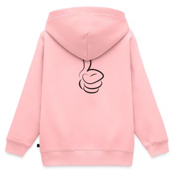 Thumbs up! - Sweat Premium à capuche zippé enfant bio - rose - Dos - AI Model Kid Female (0cm)