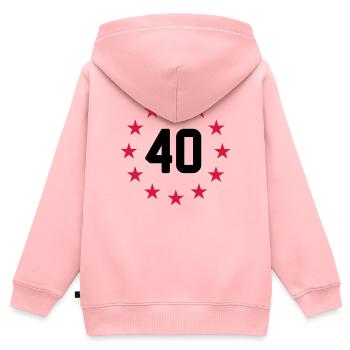 Vierzigsten Geburtstag - Kinder Premium Organic Zip Hoodie - Rosa - Hinten - AI Model Kid Female (0cm)