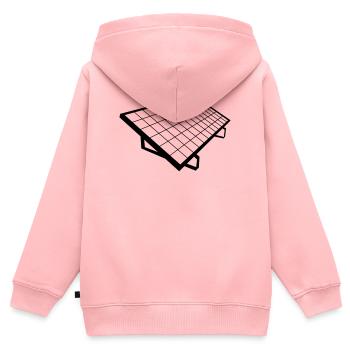 panneau solaire Système solaire - Sweat Premium à capuche zippé enfant bio - rose - Dos - AI Model Kid Female (0cm)