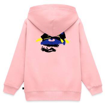 rafting - Sweat Premium à capuche zippé enfant bio - rose - Dos - AI Model Kid Female (0cm)