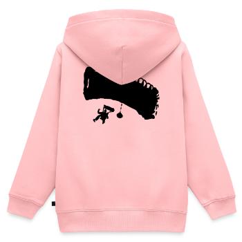 Fallschirm - Kinder Premium Organic Zip Hoodie - Rosa - Hinten - AI Model Kid Female (0cm)