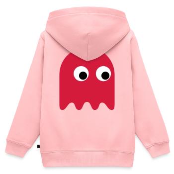 Jeu Classics Ghost - Sweat Premium à capuche zippé enfant bio - rose - Dos - AI Model Kid Female (0cm)