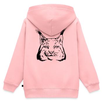 lynx - Kids Premium Organic Zip-up Hoodie - rose - Back - AI Model Kid Female (0cm)