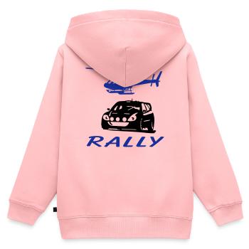 Rally - Kinder Premium Organic Zip Hoodie - Rosa - Hinten - AI Model Kid Female (0cm)