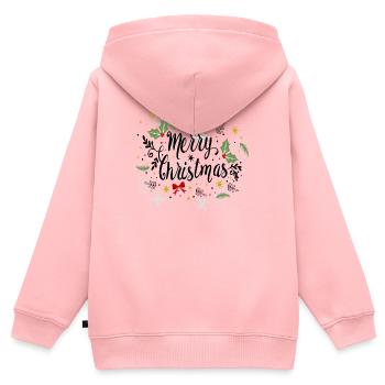 Joyeux Noël - Joyeux Noël - Sweat Premium à capuche zippé enfant bio - rose - Dos - AI Model Kid Female (0cm)