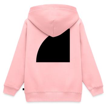 Viertelkreis - Kinder Premium Organic Zip Hoodie - Rosa - Hinten - AI Model Kid Female (0cm)