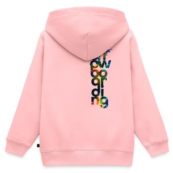 Snowboard Wintersport - Kinder Premium Organic Zip Hoodie - Rosa - Hinten - AI Model Kid Female (0cm)