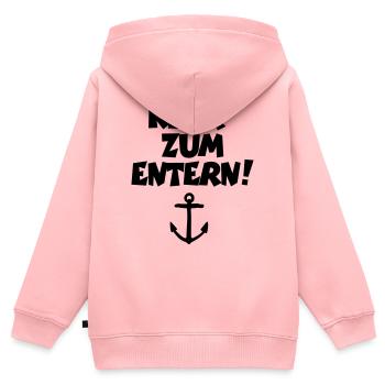 Klar zum Entern! Segeln Segler Segelspruch - Kinder Premium Organic Zip Hoodie - Rosa - Hinten - AI Model Kid Female (0cm)