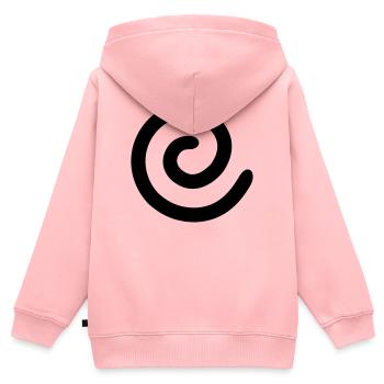 Spirale symbole signe vertèbre cadeau - Sweat Premium à capuche zippé enfant bio - rose - Dos - AI Model Kid Female (0cm)