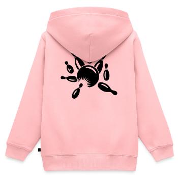 Kegel und Kugel - Kinder Premium Organic Zip Hoodie - Rosa - Hinten - AI Model Kid Female (0cm)