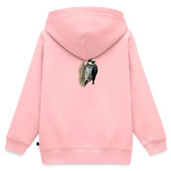 Colorful woodpecker shirt gift bird nature animal nectar - Kids Premium Organic Zip-up Hoodie - rose - Back - AI Model Kid Female (0cm)
