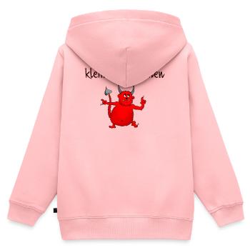 kleines Teufelchen - Kinder Premium Organic Zip Hoodie - Rosa - Hinten - AI Model Kid Female (0cm)