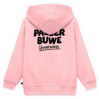 Pälzer Buwe Unnerwegs - Pfälzer Männer auf Tour - Kinder Premium Organic Zip Hoodie - Rosa - Hinten - AI Model Kid Female (0cm)