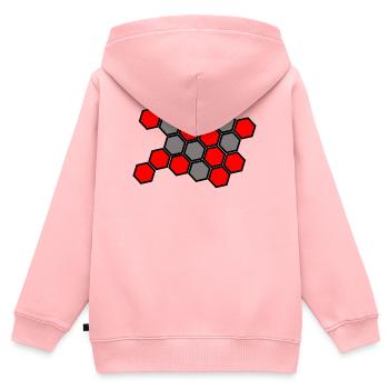WABEN - Kinder Premium Organic Zip Hoodie - Rosa - Hinten - AI Model Kid Female (0cm)