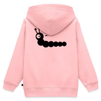 Angstschwitzender Wurm - Kinder Premium Organic Zip Hoodie - Rosa - Hinten - AI Model Kid Female (0cm)