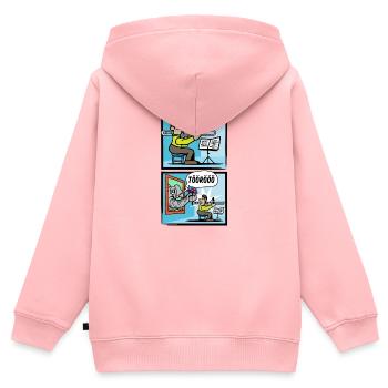 Schlager Cartoon Schlagermusik Lustig Volksmusik - Kinder Premium Organic Zip Hoodie - Rosa - Hinten - AI Model Kid Female (0cm)