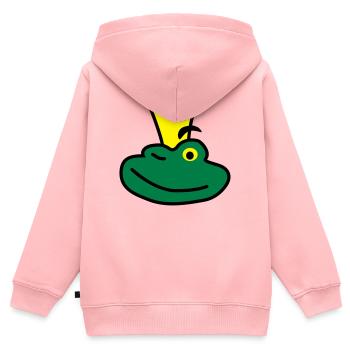 Der Prinz - Kinder Premium Organic Zip Hoodie - Rosa - Hinten - AI Model Kid Female (0cm)