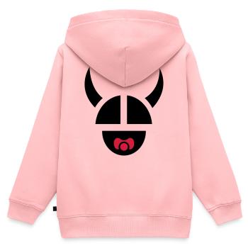 Viking Child - Kids Premium Organic Zip-up Hoodie - rose - Back - AI Model Kid Female (0cm)