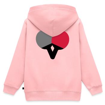 Table Tennis - Kinder Premium Organic Zip Hoodie - Rosa - Hinten - AI Model Kid Female (0cm)