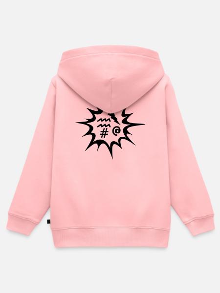Zorn - Kinder Premium Organic Zip Hoodie - Rosa