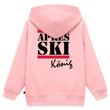 APRES SKI KÖNIG - Kinder Premium Organic Zip Hoodie - Rosa - Hinten - AI Model Kid Female (0cm)