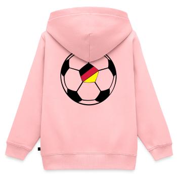 fussball deutschland - Kinder Premium Organic Zip Hoodie - Rosa - Hinten - AI Model Kid Female (0cm)