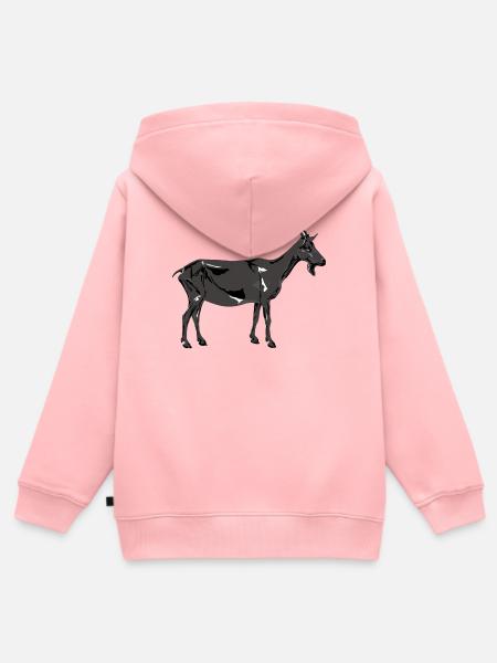 Saint Patrick's Day Ziege grau - Kinder Premium Organic Zip Hoodie - Rosa