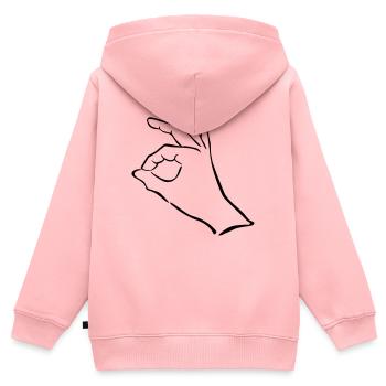 main - Sweat Premium à capuche zippé enfant bio - rose - Dos - AI Model Kid Female (0cm)