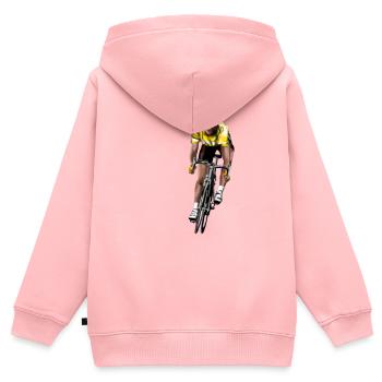 Rennrad - Kinder Premium Organic Zip Hoodie - Rosa - Hinten - AI Model Kid Female (0cm)