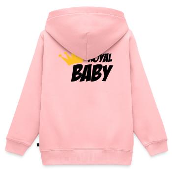 Royal Baby - Sweat Premium à capuche zippé enfant bio - rose - Dos - AI Model Kid Female (0cm)