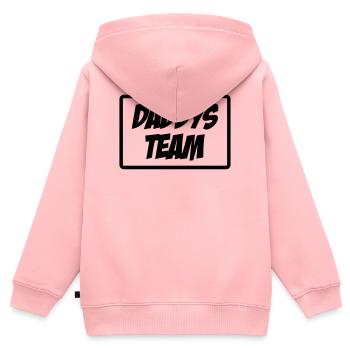 Daddy's Team - Sweat Premium à capuche zippé enfant bio - rose - Dos - AI Model Kid Female (0cm)
