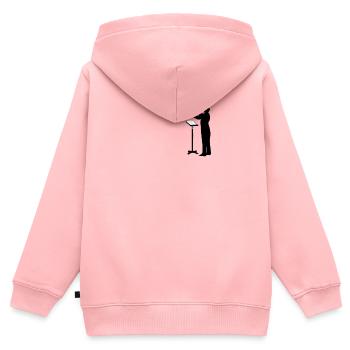 Dirigent - Kinder Premium Organic Zip Hoodie - Rosa - Hinten - AI Model Kid Female (0cm)